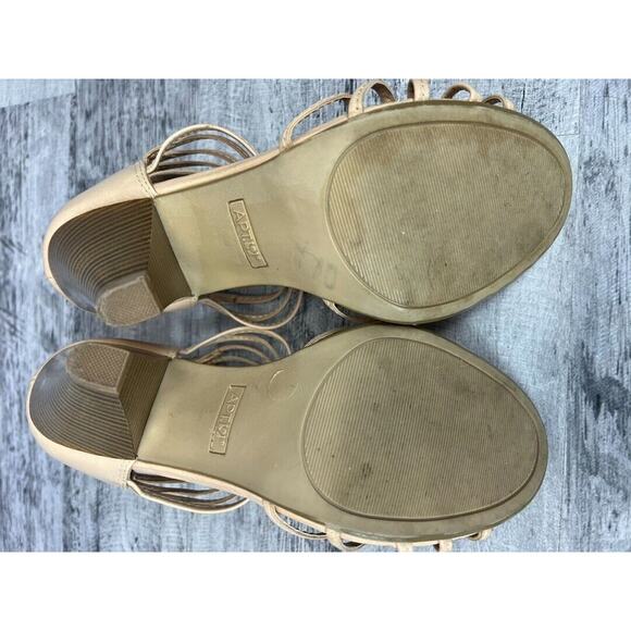 Apt 9 Womens Beige Strappy Open Toe Heeled Sandals Size 7M - Picture 8 of 8